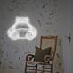 Runde Cartoon-Figur mit Hut als LED-Neonschild