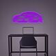 Minimalistisches Auto LED Neonschild im Weißen Outline Design als Moderne Wanddekoration für Büro Home Office Garage oder Auto Liebhaber Raum