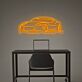 Minimalistisches Auto LED Neonschild im Weißen Outline Design als Moderne Wanddekoration für Büro Home Office Garage oder Auto Liebhaber Raum
