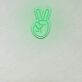 Hand mit Victory Zeichen LED-Neonschild Wohnzimmer Cafe