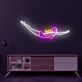 Schwimmerin als LED-Neonschild