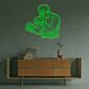 Boxer LED Neonschild minimalistisches Neon Wandlicht für Fitnessraum Studio oder moderne Räume