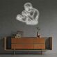 Boxer LED Neonschild minimalistisches Neon Wandlicht für Fitnessraum Studio oder moderne Räume