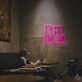 Katze und Hund LED Neonschild minimalistisches Neon Wandlicht für Wohnzimmer Schlafzimmer oder Café