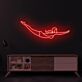 Schwimmerin als LED-Neonschild