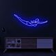 schwimmende Frau LED-Neonschild Wohnzimmer Fitnessstudio