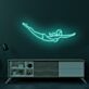 Schwimmerin als LED-Neonschild