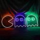Pac-Man und Geister LED-Neonschild für Gamingzimmer und Bar