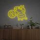 Cartoon-Schwein mit Ball LED-Neonschild für Kinderzimmer