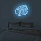 Profil eines Kopfes mit Federschmuck LED-Neonschild Schlafzimmer
