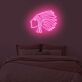 Profil eines Kopfes mit Federschmuck LED-Neonschild Schlafzimmer