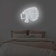 Profil eines Kopfes mit Federschmuck LED-Neonschild Schlafzimmer