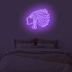 Profil eines Kopfes mit Federschmuck LED-Neonschild Schlafzimmer
