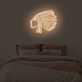 Profil eines Kopfes mit Federschmuck LED-Neonschild Schlafzimmer