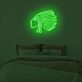 Profil eines Kopfes mit Federschmuck LED-Neonschild Schlafzimmer