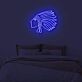 Profil eines Kopfes mit Federschmuck LED-Neonschild Schlafzimmer