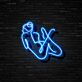 Silhouette einer liegenden Frau LED-Neonschild für Bar Club