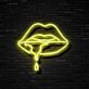Lippen mit Tropfen LED-Neonschild für Bar Club