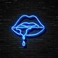 Lippen mit Tropfen LED-Neonschild für Bar Club