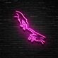 zwei Hände berühren sich LED-Neonschild Wohnzimmer Studio