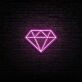 Diamant Symbol LED-Neonschild für Home Office und Wohnzimmer