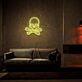 Totenkopf mit gekreuzten Knochen LED-Neonschild für Bar und Wohnzimmer