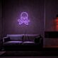 Totenkopf mit gekreuzten Knochen LED-Neonschild für Bar und Wohnzimmer