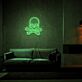 Totenkopf mit gekreuzten Knochen LED-Neonschild für Bar und Wohnzimmer