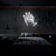 Händehaltendes Paar LED-Neonschild Schlafzimmer Wohnzimmer