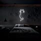 Katzen Silhouette LED-Neonschild Schlafzimmer