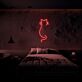 Katzen Silhouette LED-Neonschild Schlafzimmer