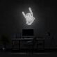 Rockhand Symbol LED-Neonschild für Home Office Musikzimmer