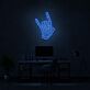 Rockhand Symbol LED-Neonschild für Home Office Musikzimmer