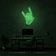 Rockhand Symbol LED-Neonschild für Home Office Musikzimmer