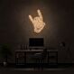 Rockhand Symbol LED-Neonschild für Home Office Musikzimmer