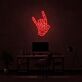 Rockhand Symbol LED-Neonschild für Home Office Musikzimmer