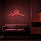 Berglandschaft mit Sonne LED-Neonschild für Wohnzimmer Lounge