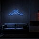 Berglandschaft mit Sonne als LED-Neonschild