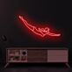springende Schwimmerin LED-Neonschild Wohnzimmer Sportstudio