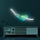 springende Schwimmerin LED-Neonschild Wohnzimmer Sportstudio