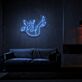 schwebende Figur im Weltraum LED-Neonschild Wohnzimmer Studio