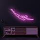 springende Schwimmerin LED-Neonschild Wohnzimmer Sportstudio