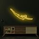 springende Schwimmerin LED-Neonschild Wohnzimmer Sportstudio