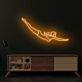 springende Schwimmerin LED-Neonschild Wohnzimmer Sportstudio