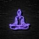 Meditierende Person im Lotussitz LED-Neonschild Yoga Studio Wohnzimmer
