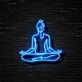 Meditierende Person im Lotussitz LED-Neonschild Yoga Studio Wohnzimmer
