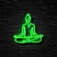 Meditierende Person im Lotussitz LED-Neonschild Yoga Studio Wohnzimmer