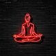 Meditierende Person im Lotussitz LED-Neonschild Yoga Studio Wohnzimmer
