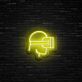 Person mit VR-Headset LED-Neonschild für Gaming Lounge