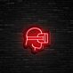 Person mit VR-Headset LED-Neonschild für Gaming Lounge